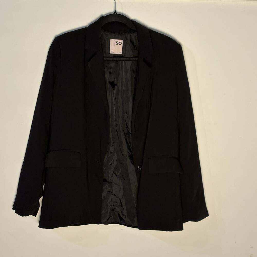 SO Juniors' Oversized Black Blazer 008-0007